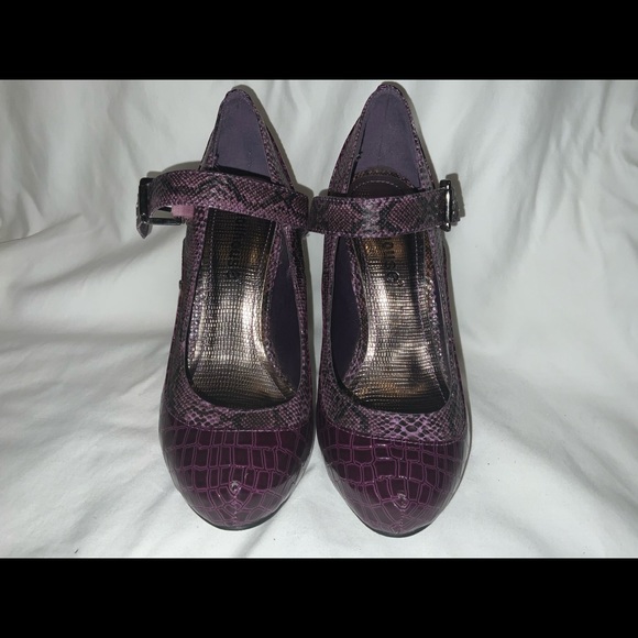 🌺 SEXY SNAKE 🐍 SKIN LOOK HEELS,DOUBLE BUCKLE 💝 - Picture 2 of 9